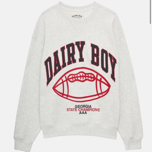 Dairy Boy Tops - NWT Limited Edition Dairy Boy X Georgia Study Break State Champs Crewneck